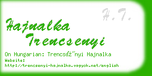 hajnalka trencsenyi business card